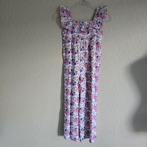 Janie and Jack Girls Floral Ruffle Jumper Size 7 NWT